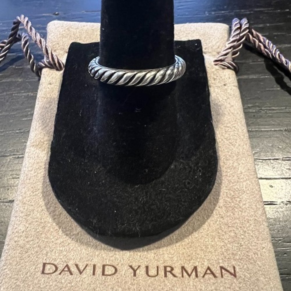 Authentic David Yurman Sterling Silver Cable Classics Ring - Size 6